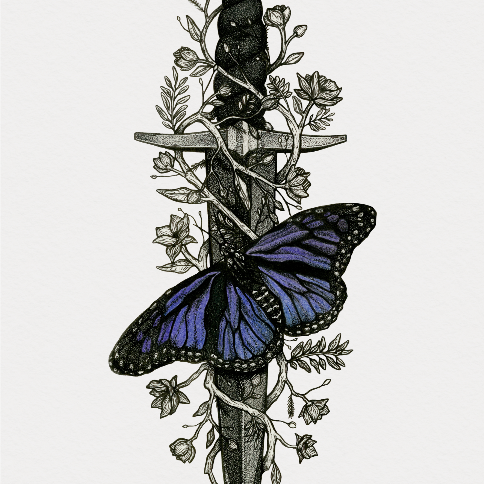Amethyst Dagger and Butterfly, 2019