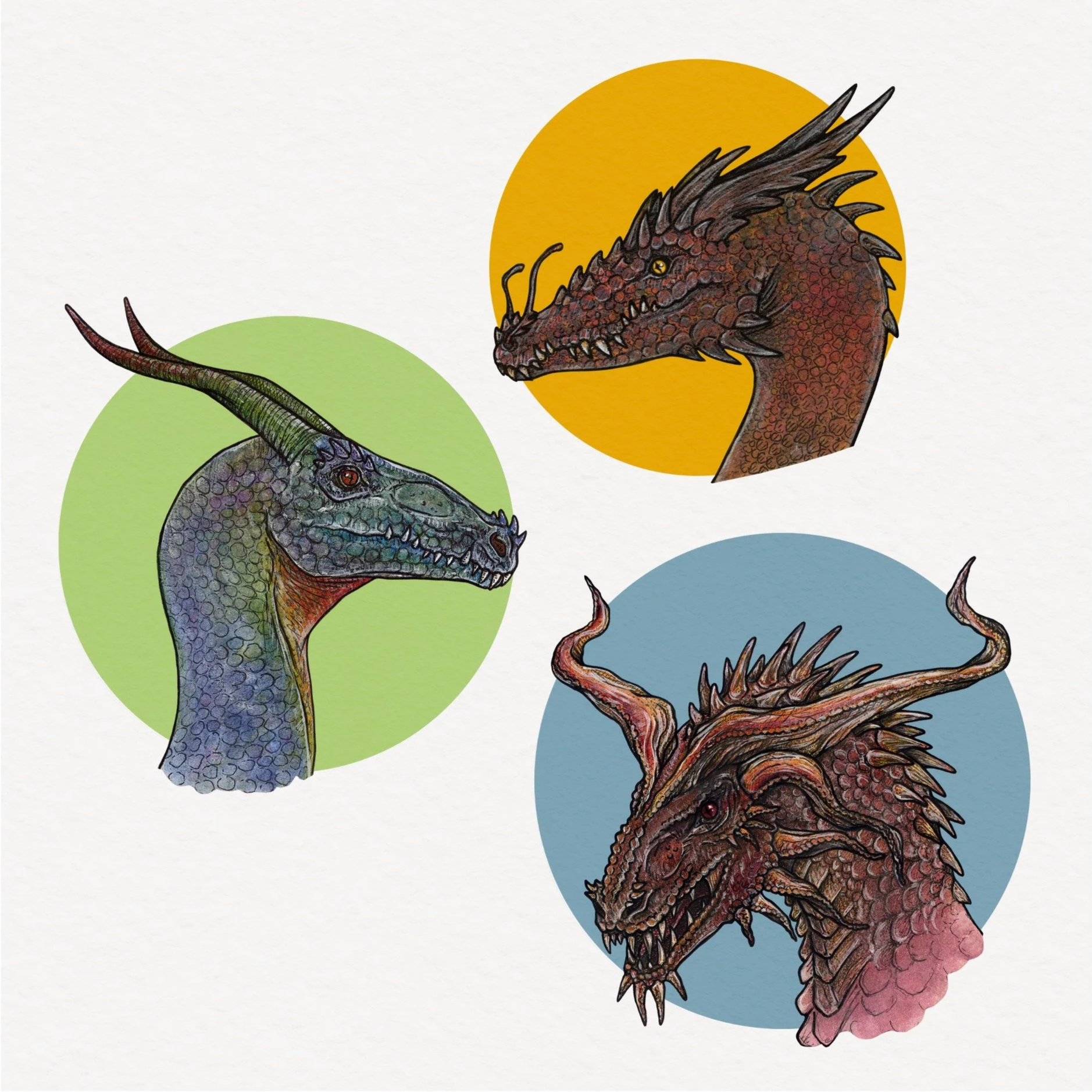Dragon Portraits Collage, 2023