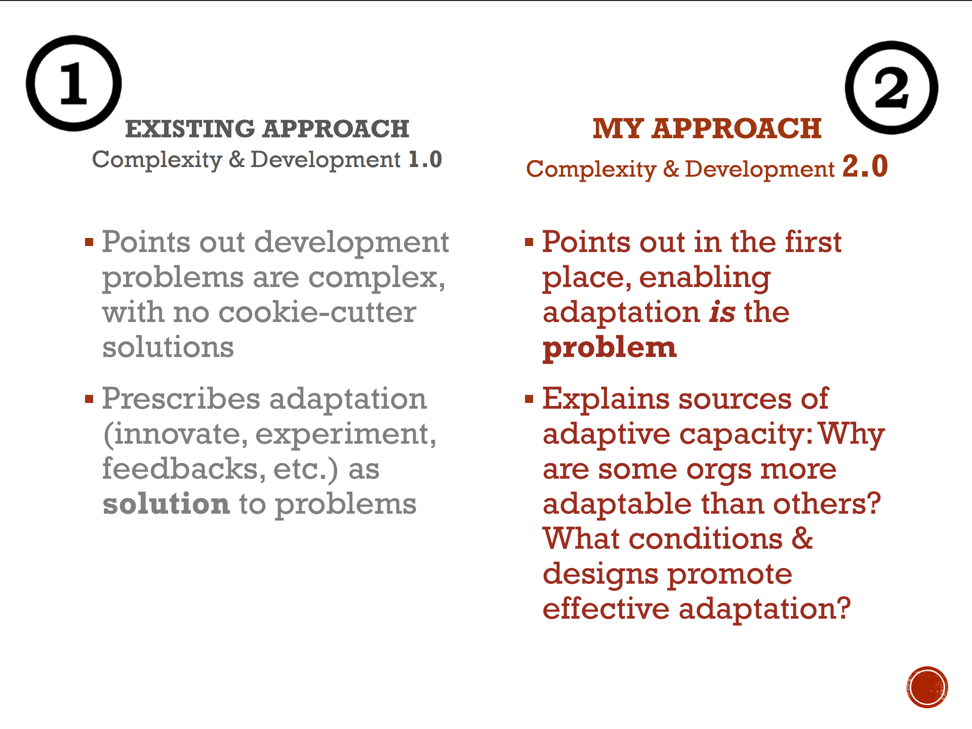 Complexity &amp; Development 