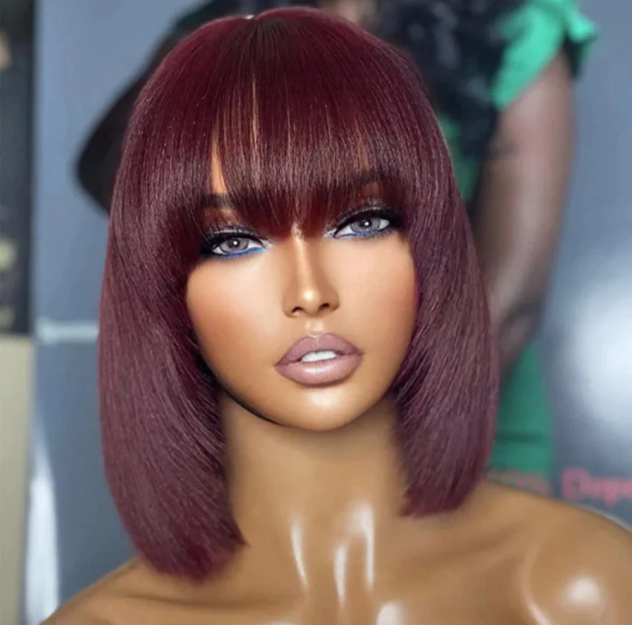 Straight Bob Wigs w/ Bangs