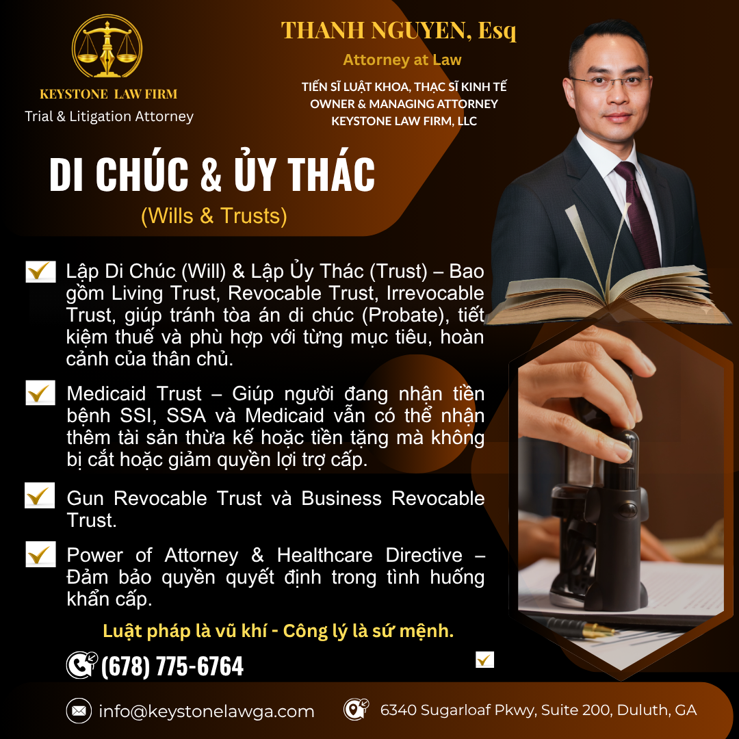 Di Chúc &amp; Ủy Thác ( Will &amp; Trust )