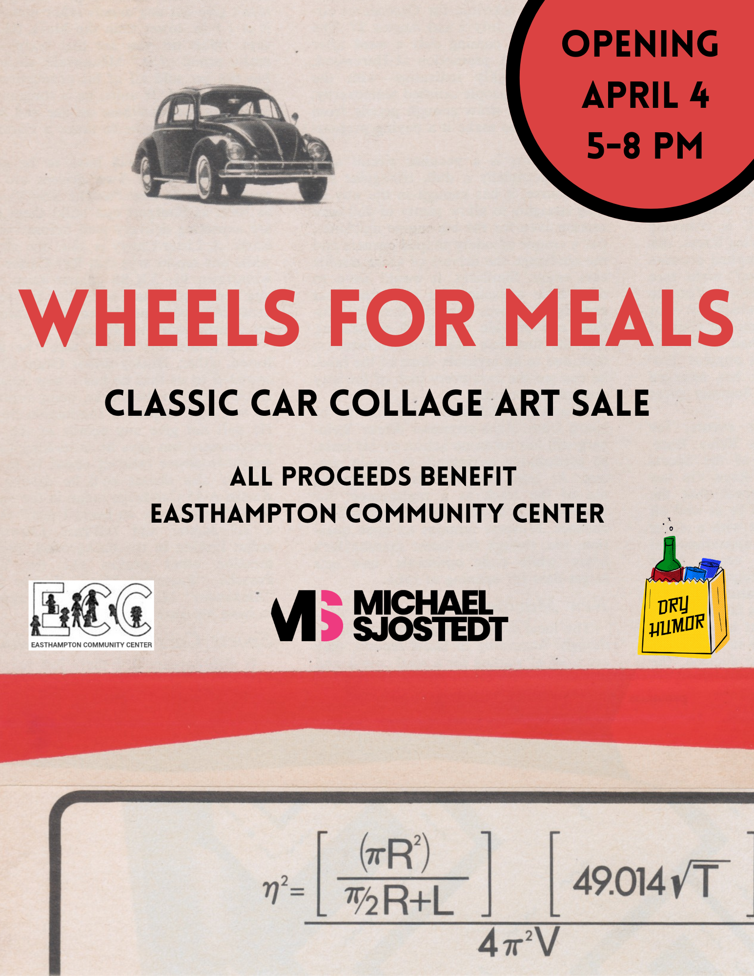 Wheels for Meals: Classic Car Collage Art Opening