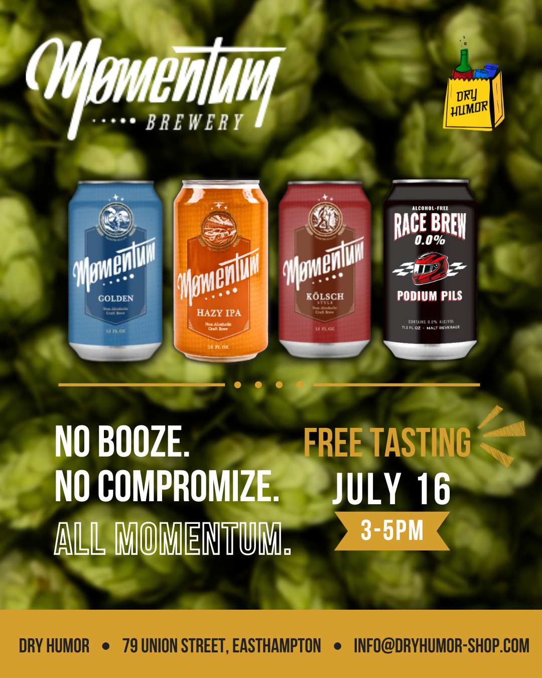 Momentum Brewing Co. Non-Alcoholic Beer Free Tasting
