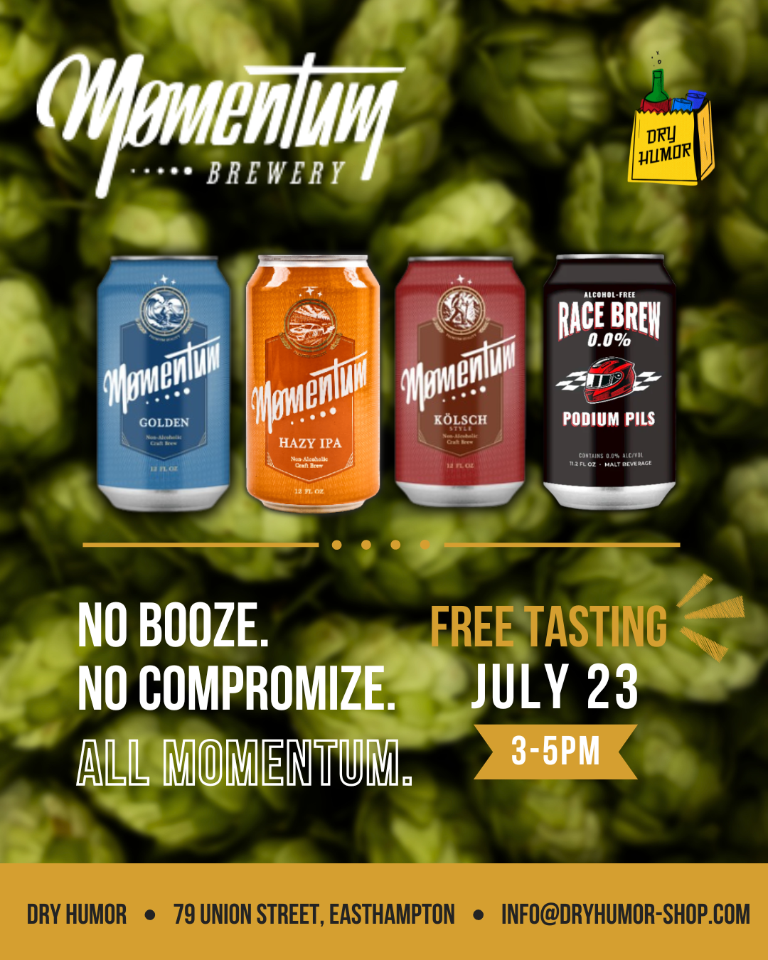 Momentum Brewing Co. Non-Alcoholic Beer Free Tasting