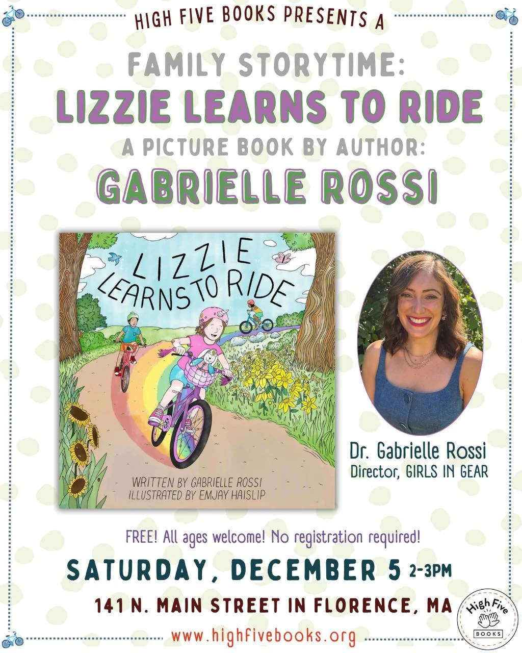 STORYTIME: ‘Lizzie Learns to Ride’ with author Gabrielle Rossi