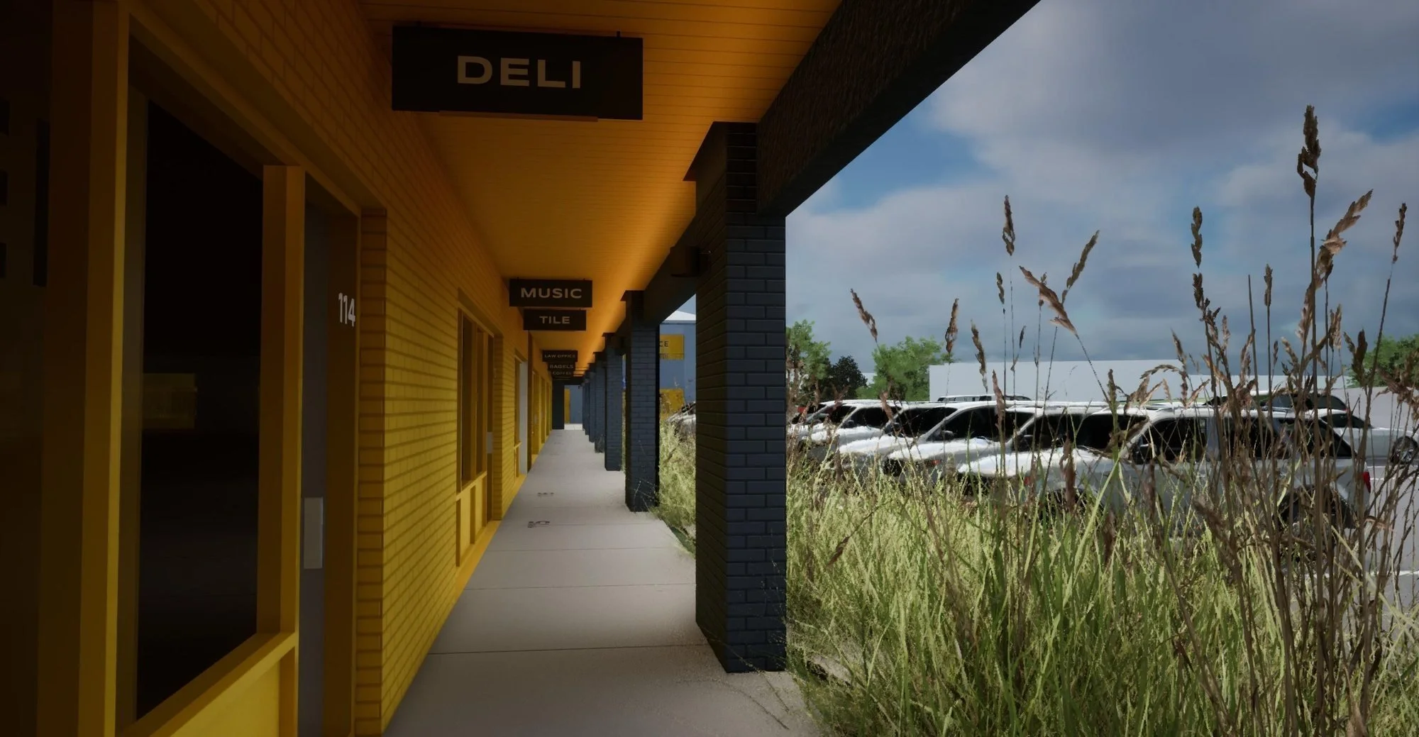 05-office-park-rendering-of-a-lit-yellow-walkway-beside-the-del.jpg