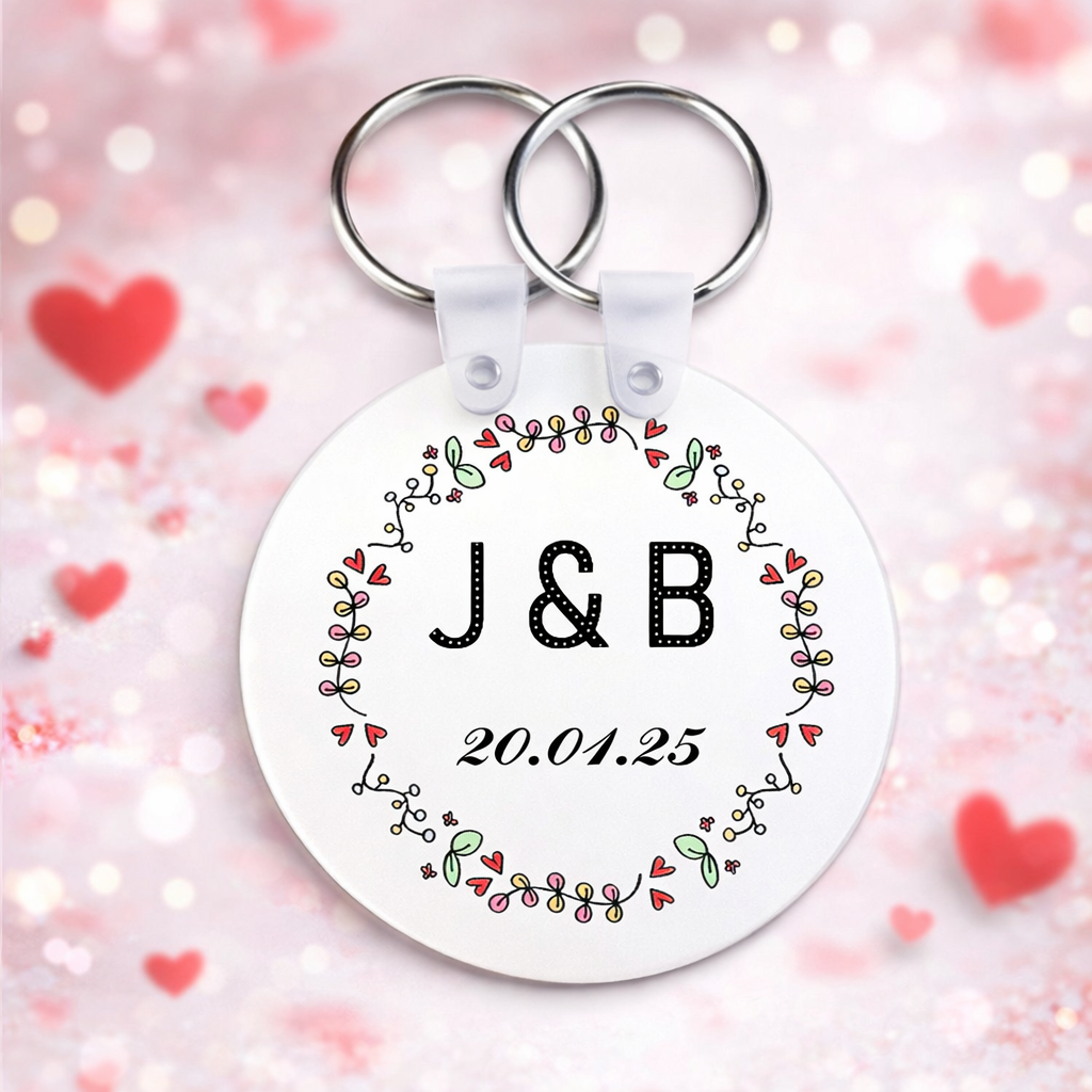 Porte Clé Personnalisée "Toi & Moi"