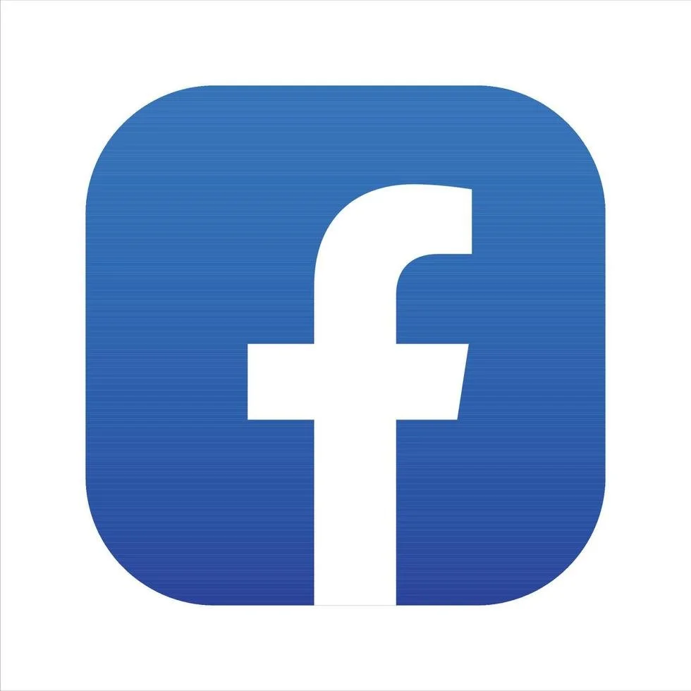 Logo de Facebook avec un fond blanc