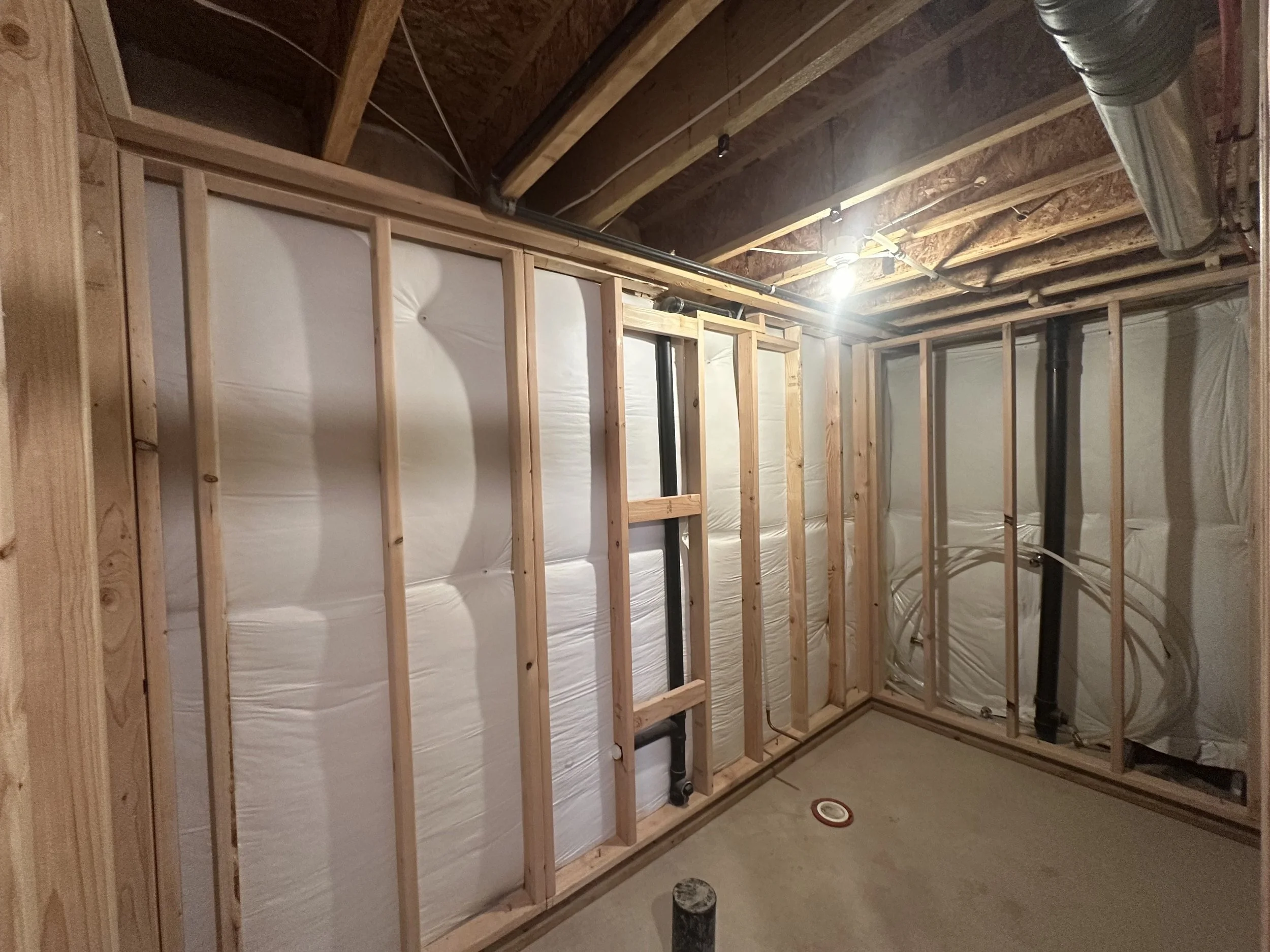 Basement Finish Framing.