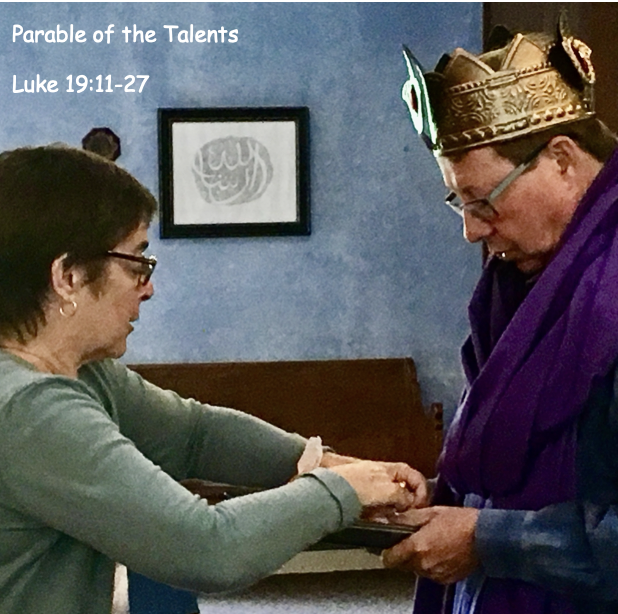 Servant returning profit to king