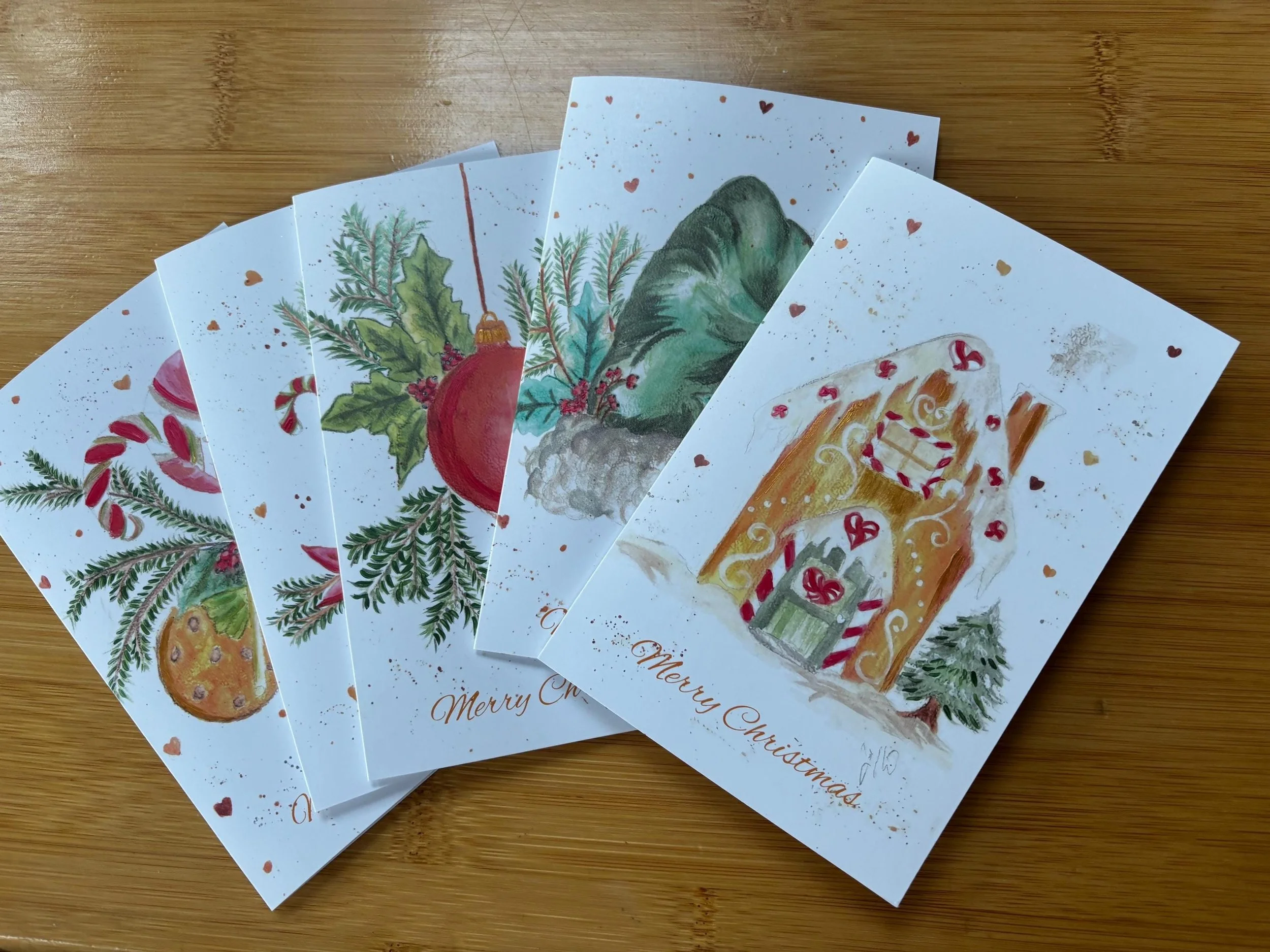 Vrolijke unieke kerstkaarten