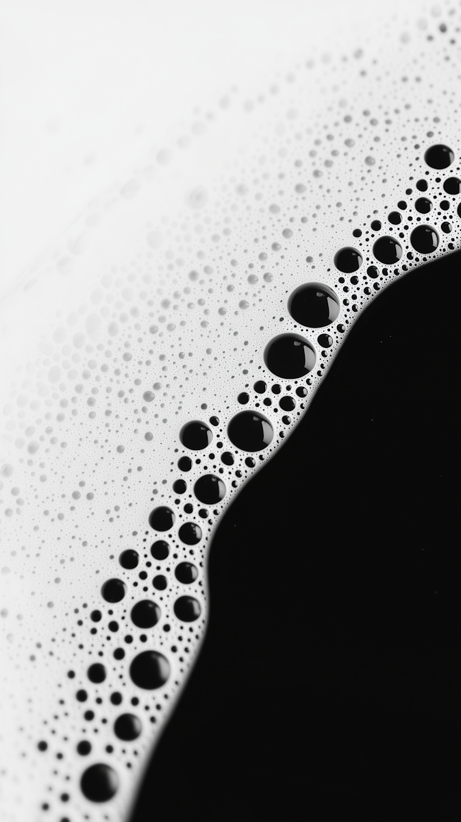 Close-up of skincare product bubbles