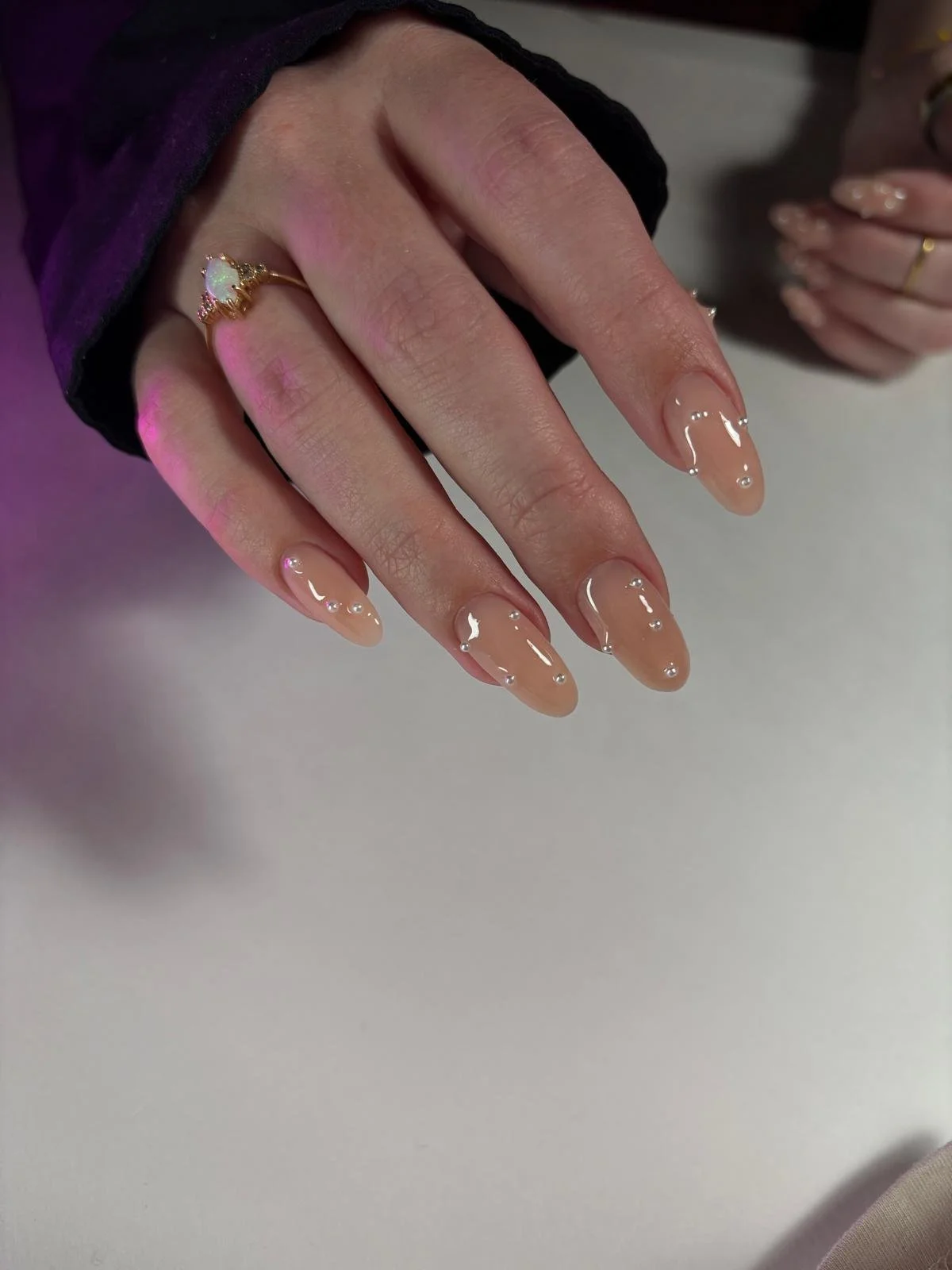 Russian Manicure rhinstone on all nails.jpeg