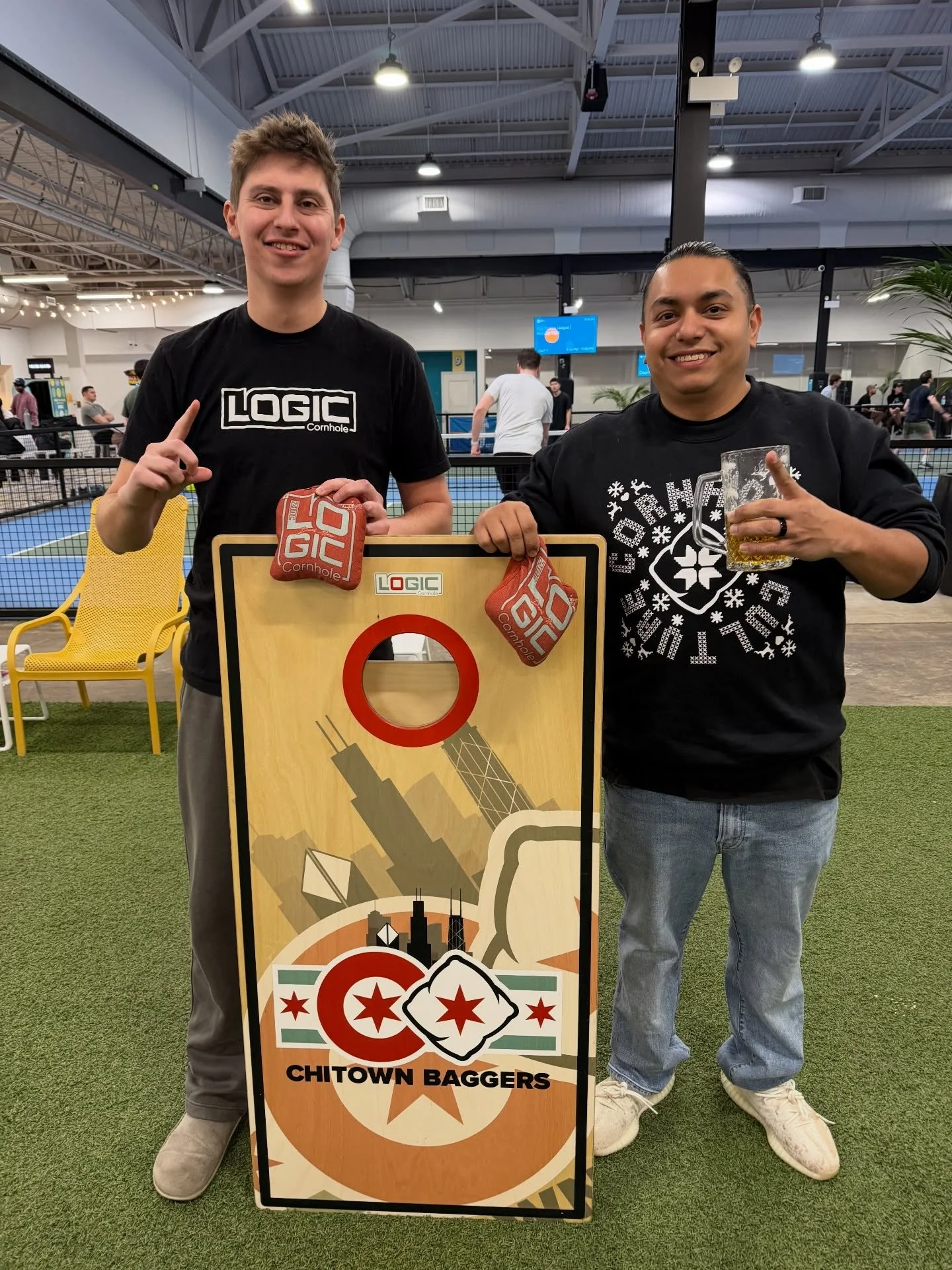 We had a good turnout for our very first blind draw at @playspf.  We will be throwing a blind draw tournament every Monday so come out by yourself or bring a group of friends and enjoy throwing bags and 50% off draft beers! Congrats to the winners! M