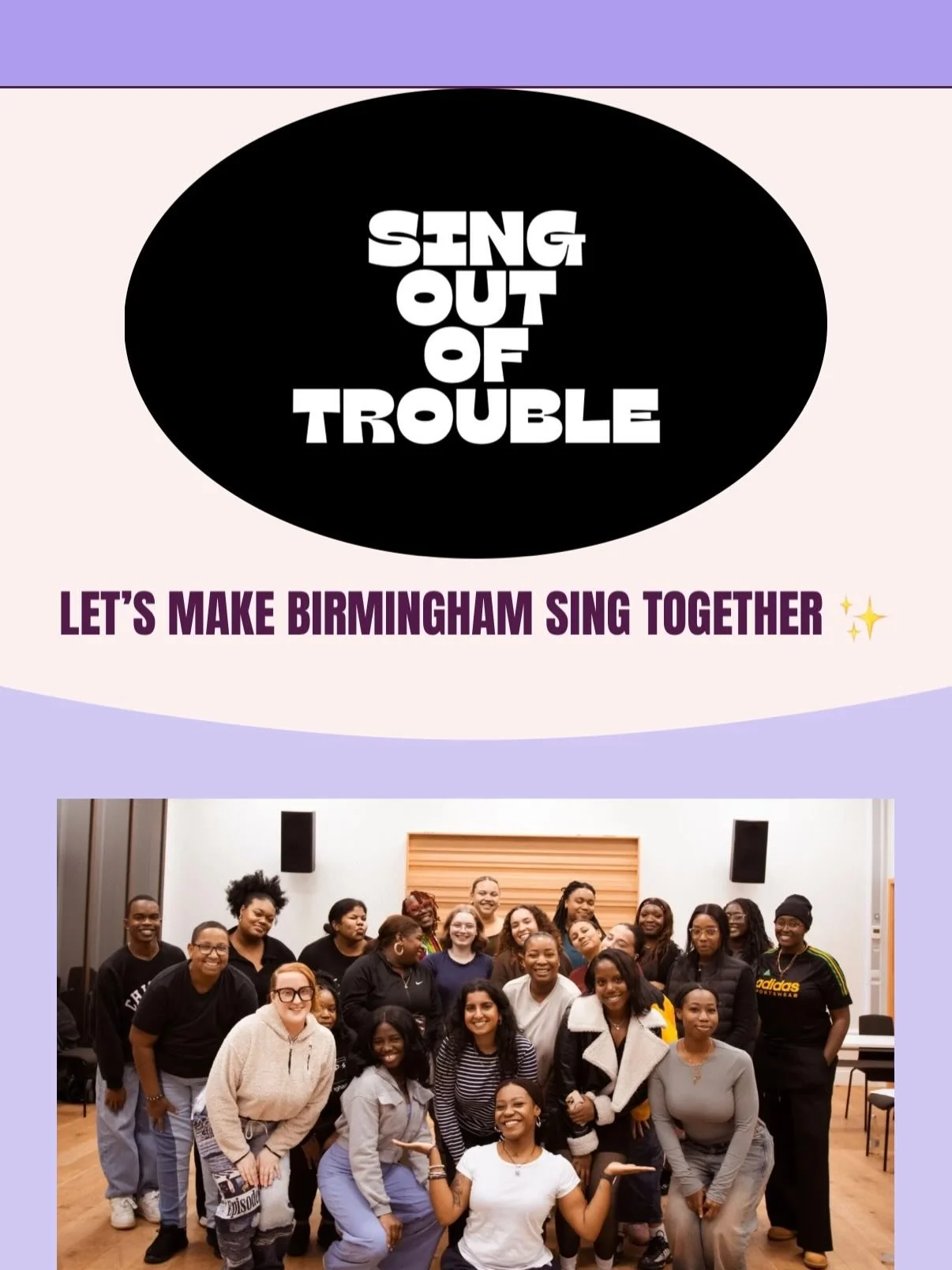 We have a website!!!

www.singoutoftrouble.co.uk

Link in bio 💜

Huge thanks to @photyraphy_ for the stunning photography ✨✨✨