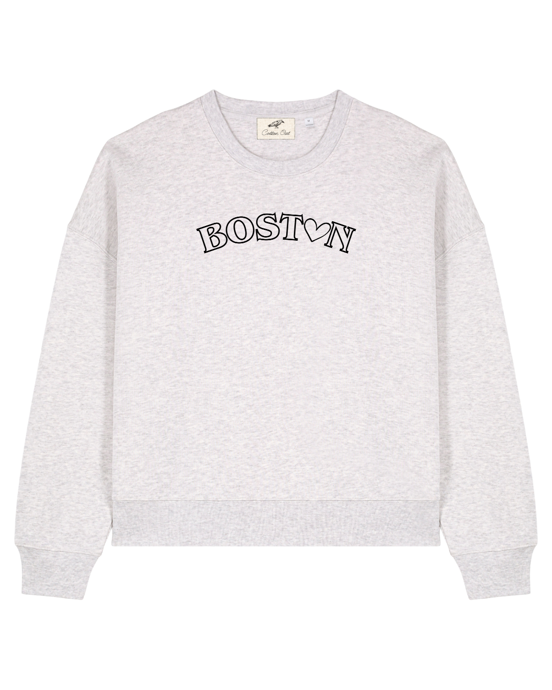 Boston Heart Embroidered Crewneck