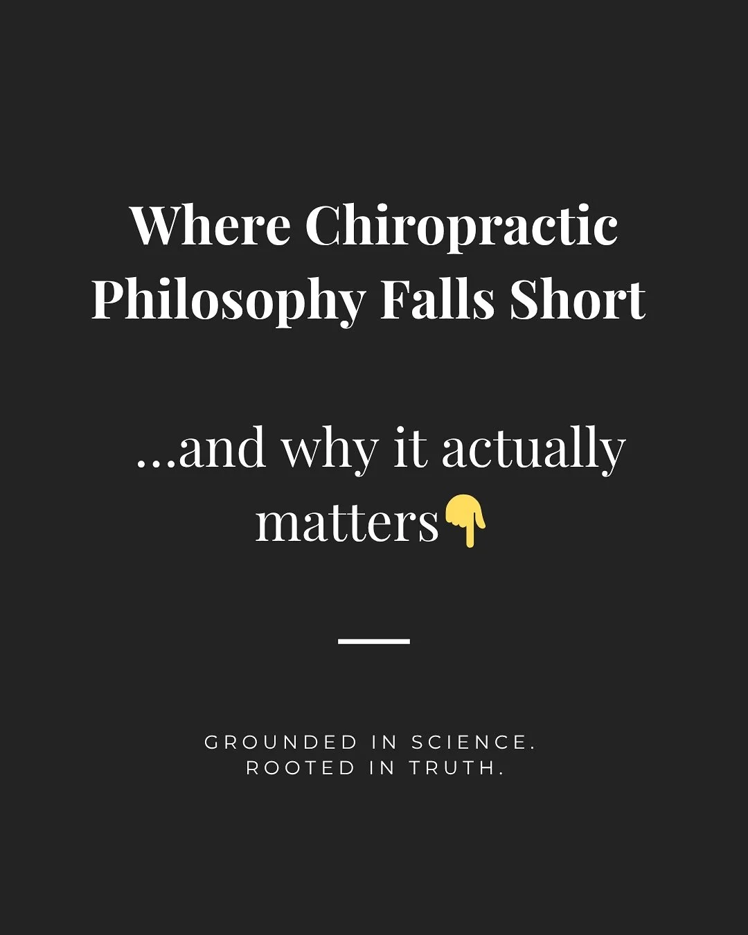 The world isn&rsquo;t divided between science and spirit, it&rsquo;s one reality seen through different levels of clarity. 🌍✨

Chiropractic philosophy tries to bridge that gap with ideas like &ldquo;Innate&rdquo; or &ldquo;alignment,&rdquo; but it n