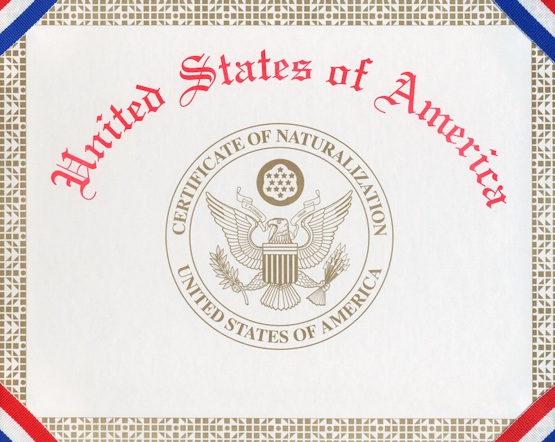 Naturalization certificate