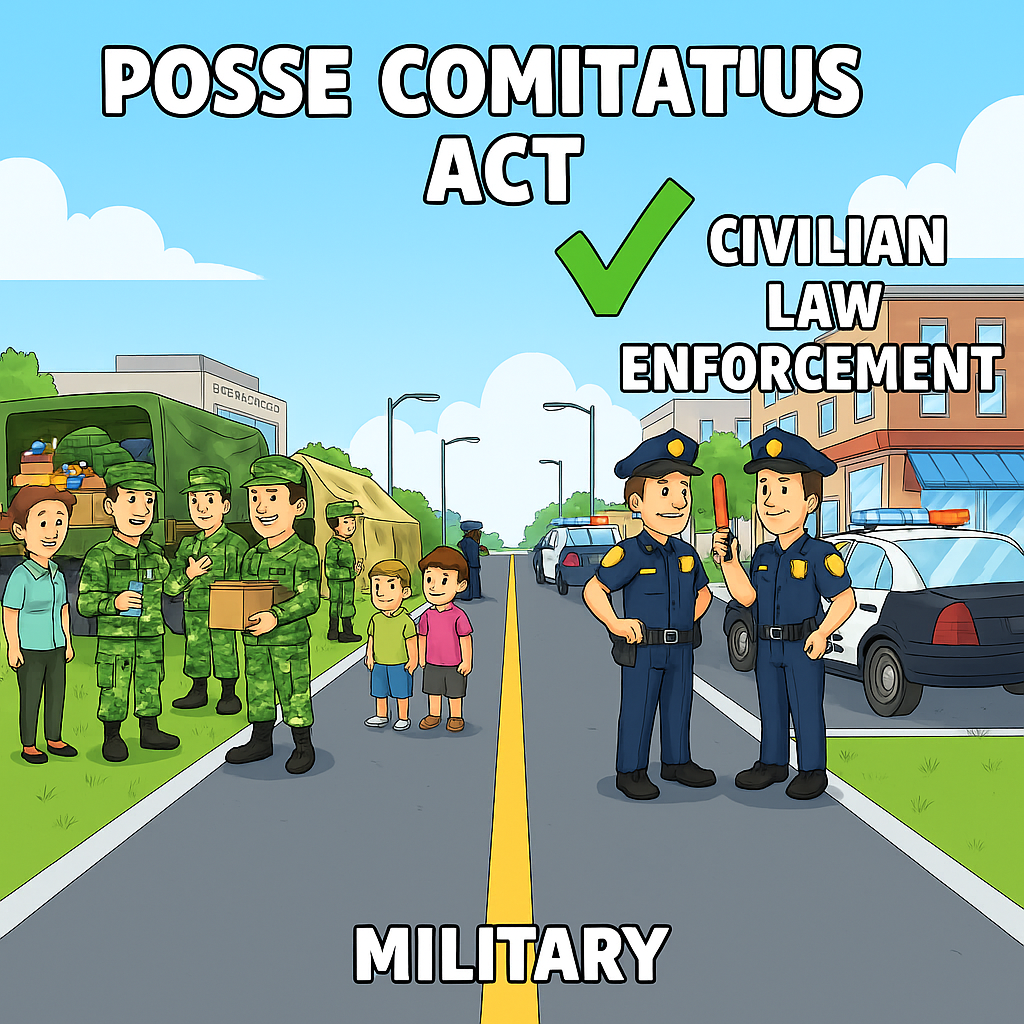Military 'NOT' involved in civilian law enforcement