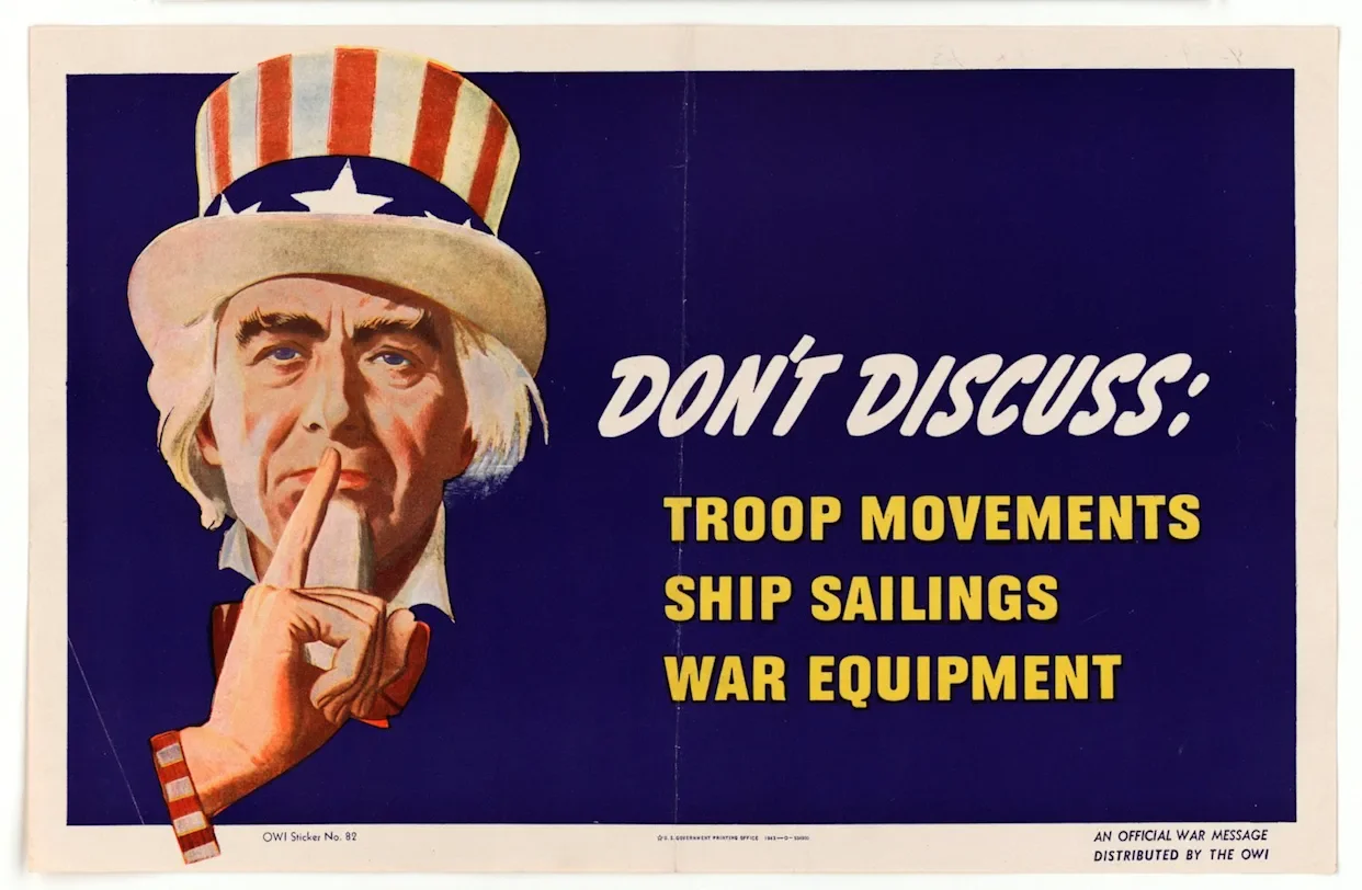 WWII War Department Security Poster