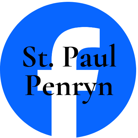 Facebook logo with the text 'St. Paul Penryn' across it