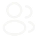 Black and white icon of a person with a speech bubble.