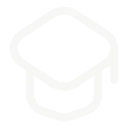 A pixelated black and white smiling face icon.