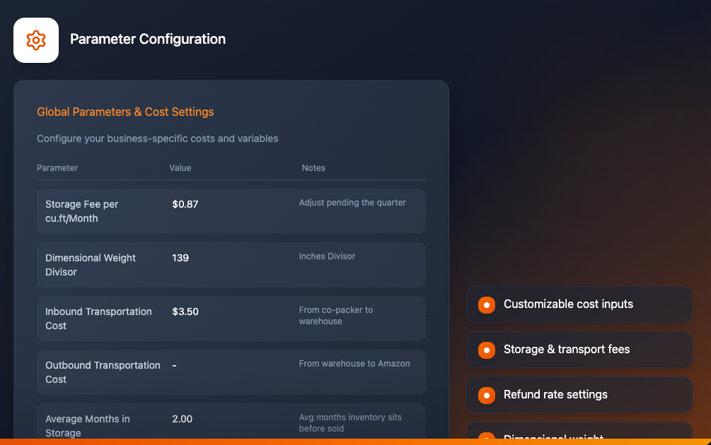 Price List and Profit Analysis - Parameter Configuration.png