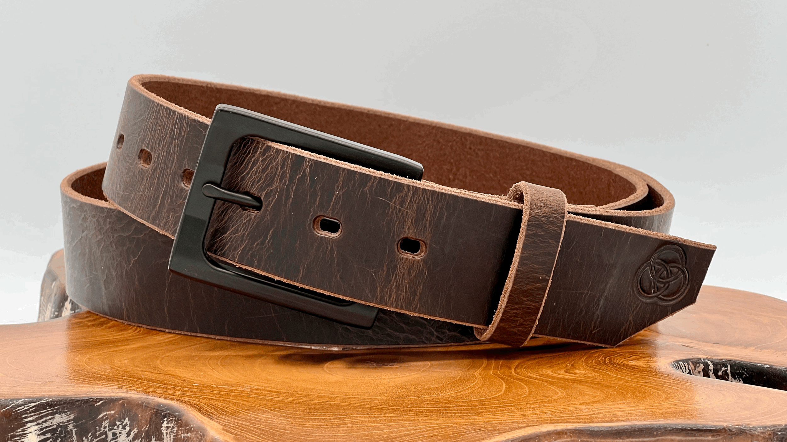 Sahara Water Buffalo Belt - Matte Black Hardware