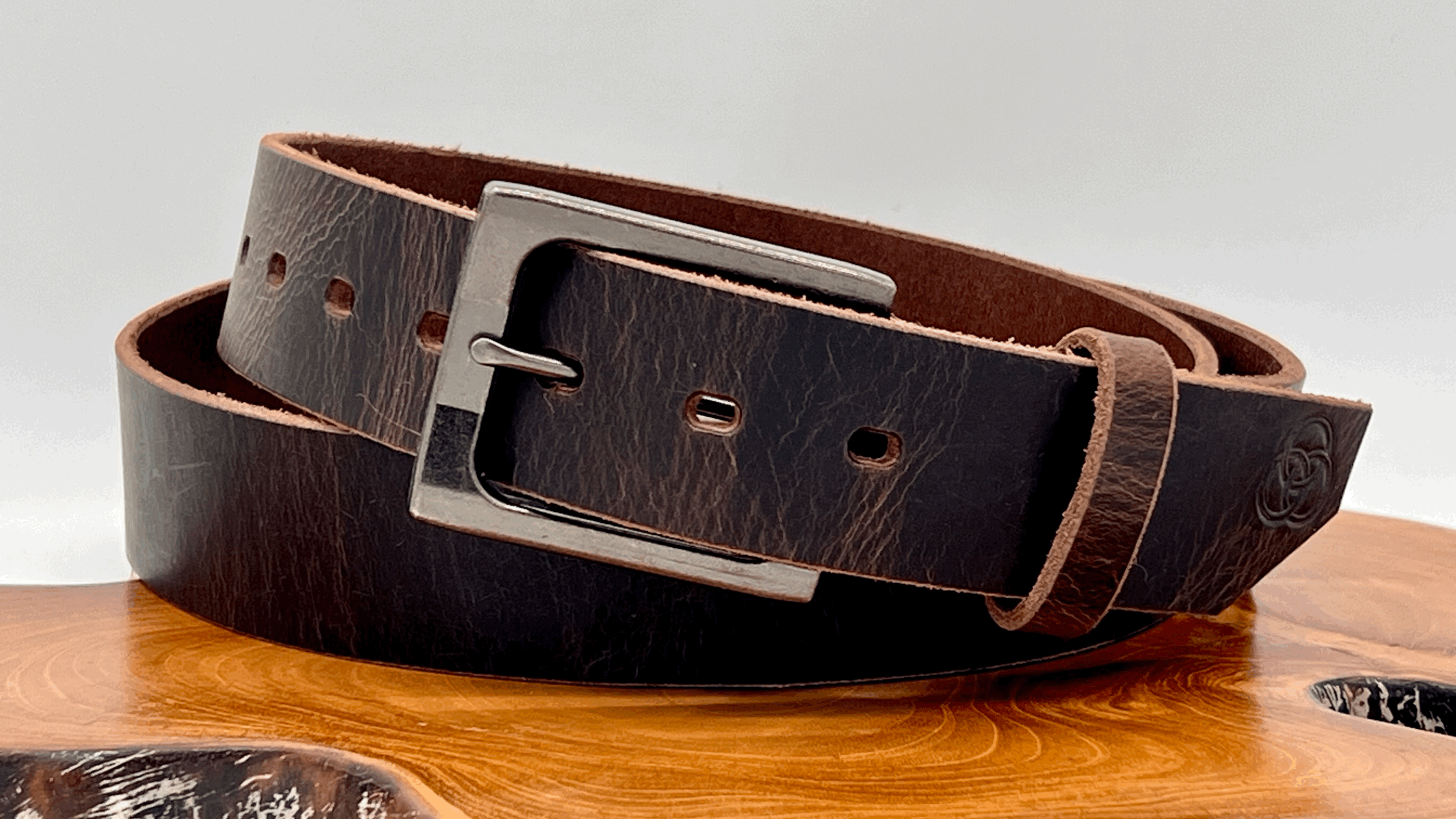 Sahara Water Buffalo Belt - Antique Silver Hardware