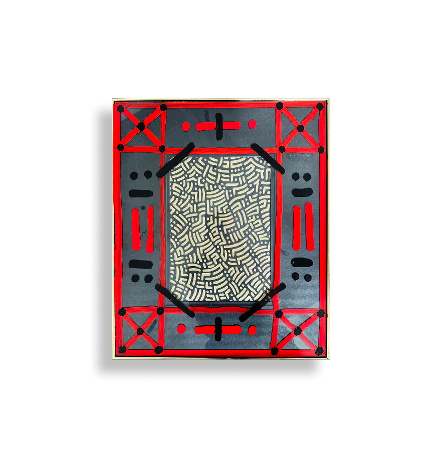 THE_ORIGINAL_VAULT // #125 = “FRAMED_GOLD_GRID” (19.5IN X 16IN // 49.53CM X 40.64CM)