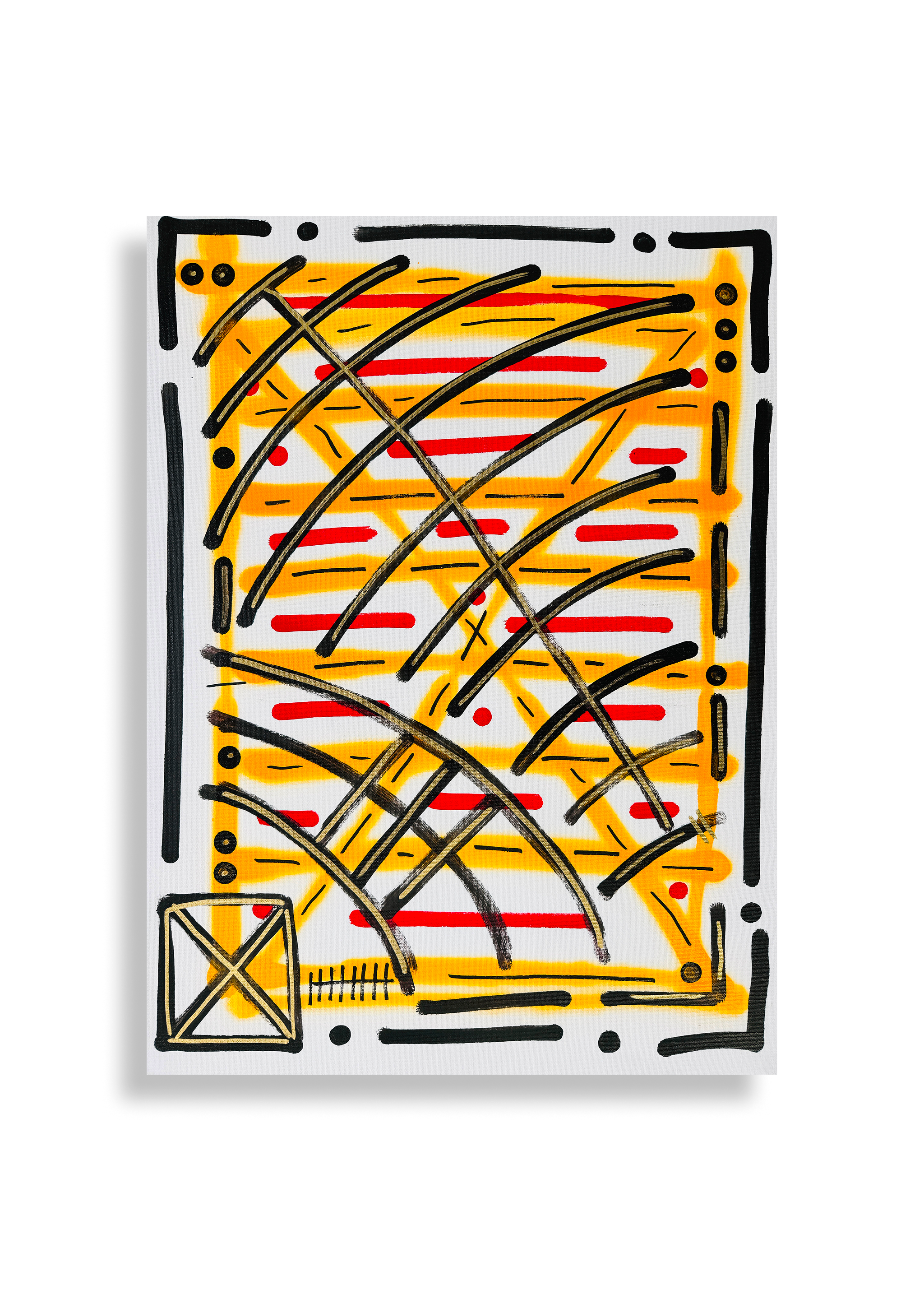 THE_ORIGINAL_VAULT // #123 = “YELLOW_SPINAL_FRAME” (24IN X 18IN // 60.96CM X 45.72CM)