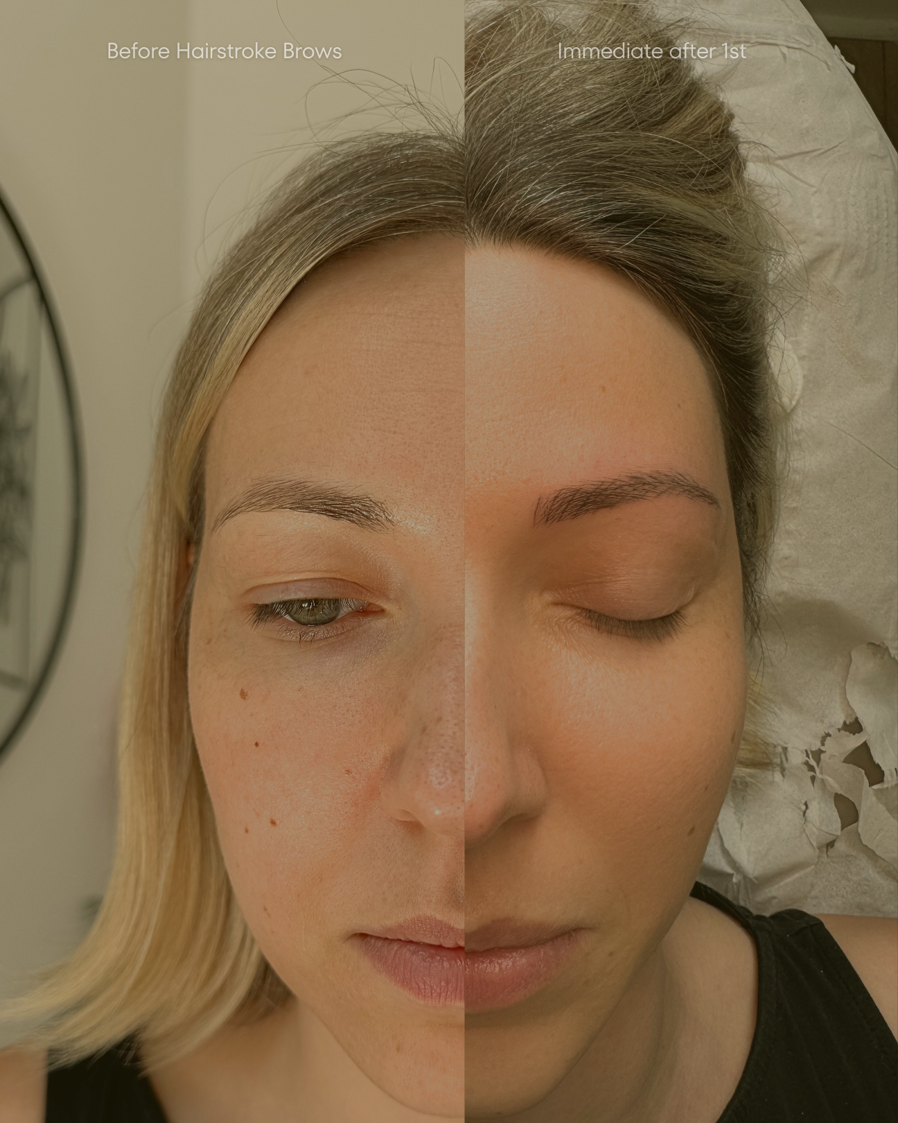 Nano Haistroke Brows on Blonde Female