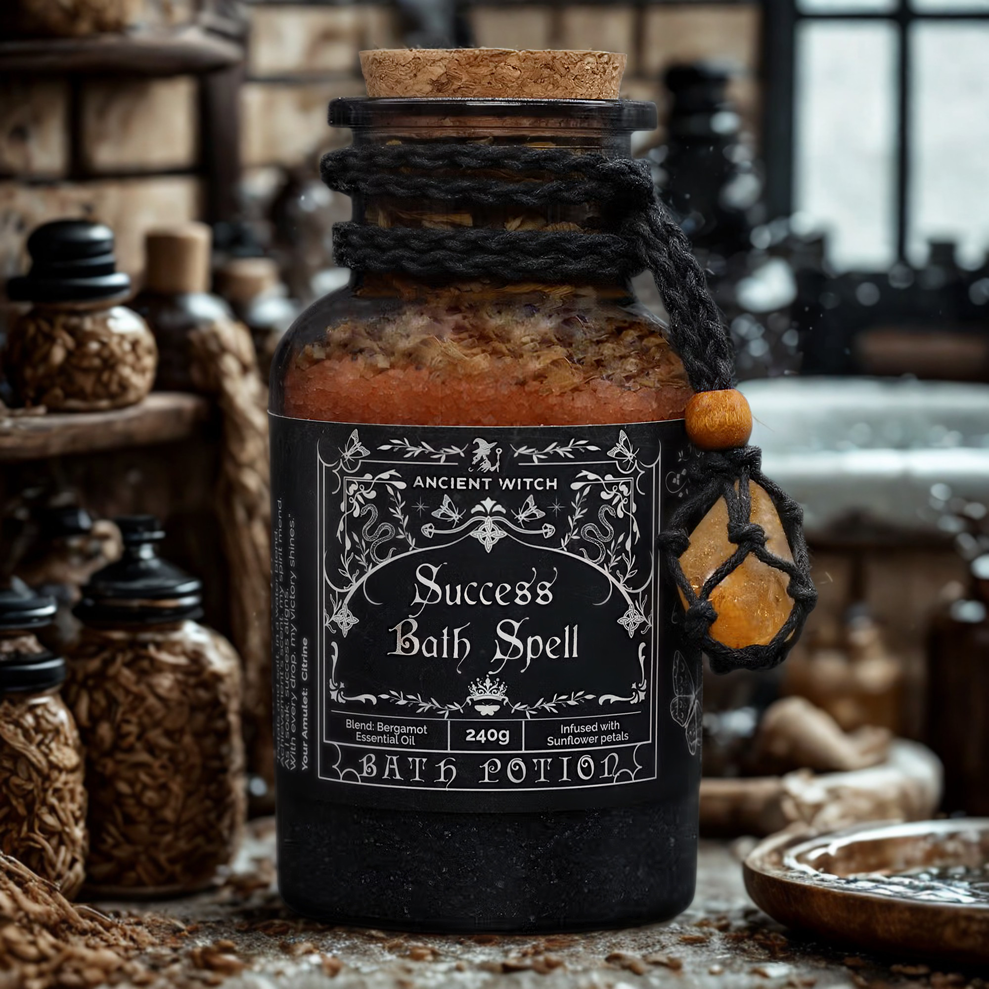 Bath Spell Potions & Citrine Amulet - Success