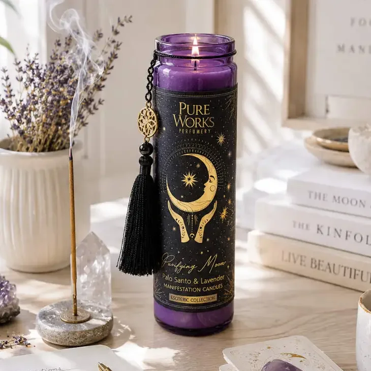 Palo Santo and Lavender Long Candle.webp