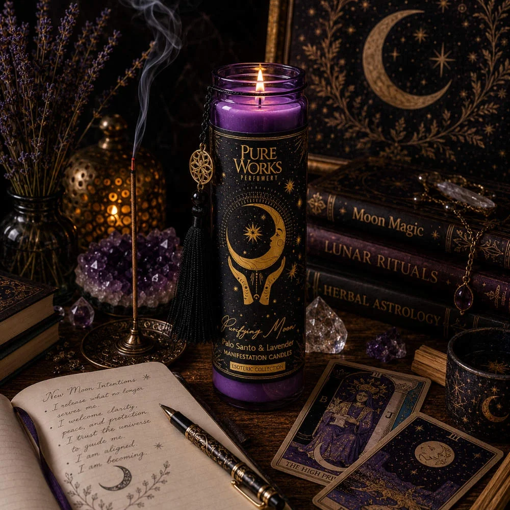 Palo Santo and Lavender Long Candle 3.webp