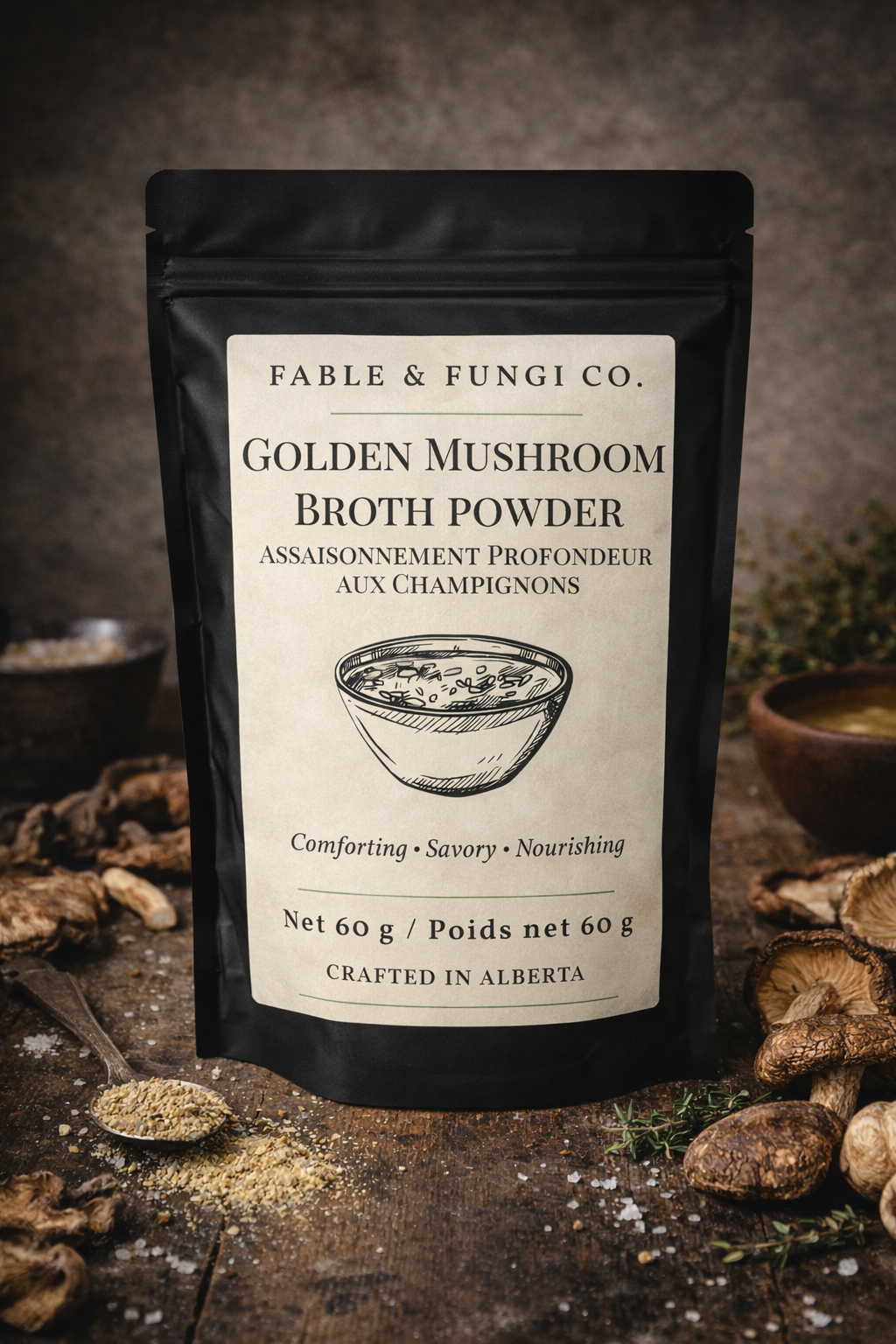 Golden Mushroom Broth — Powder