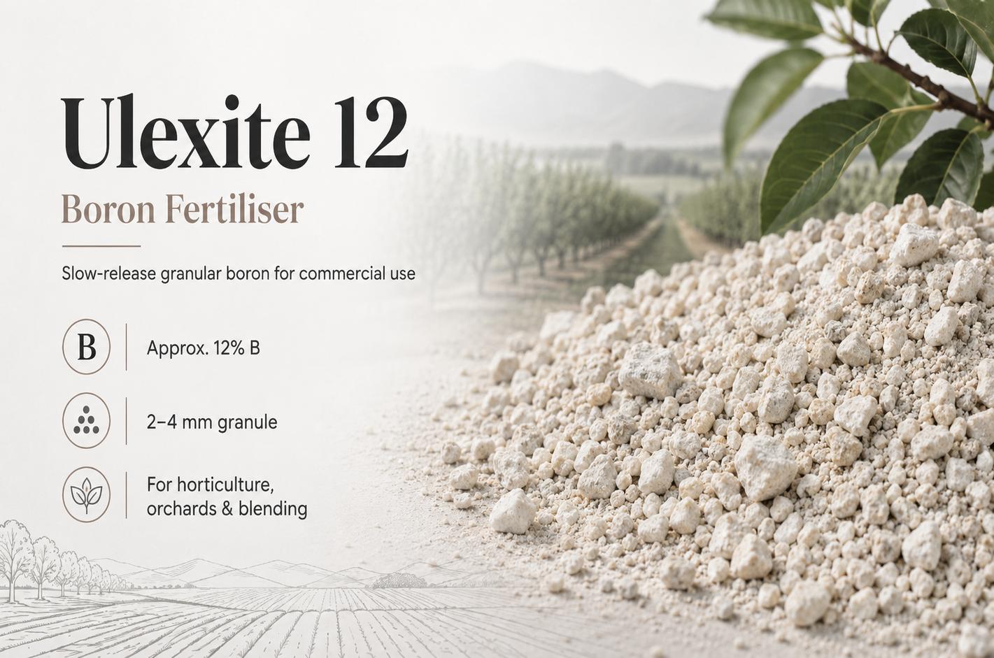 Ulexite 12 – Boron Fertiliser (≈12% B)