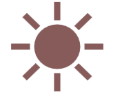 Illustration of the sun with rays extending outward