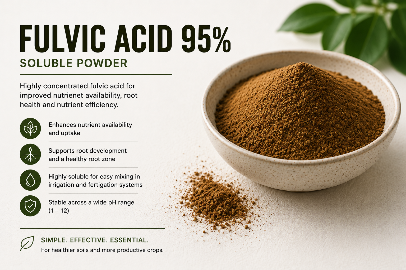 Fulvic Acid 95% – Soluble Powder