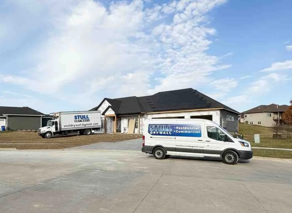Custom built home in Tiffin Iowa, Drywall provided by Stull Drywall