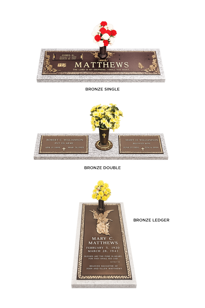 Bronze Grave Markers