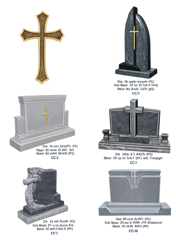Christian Cross Memorial Monument Series