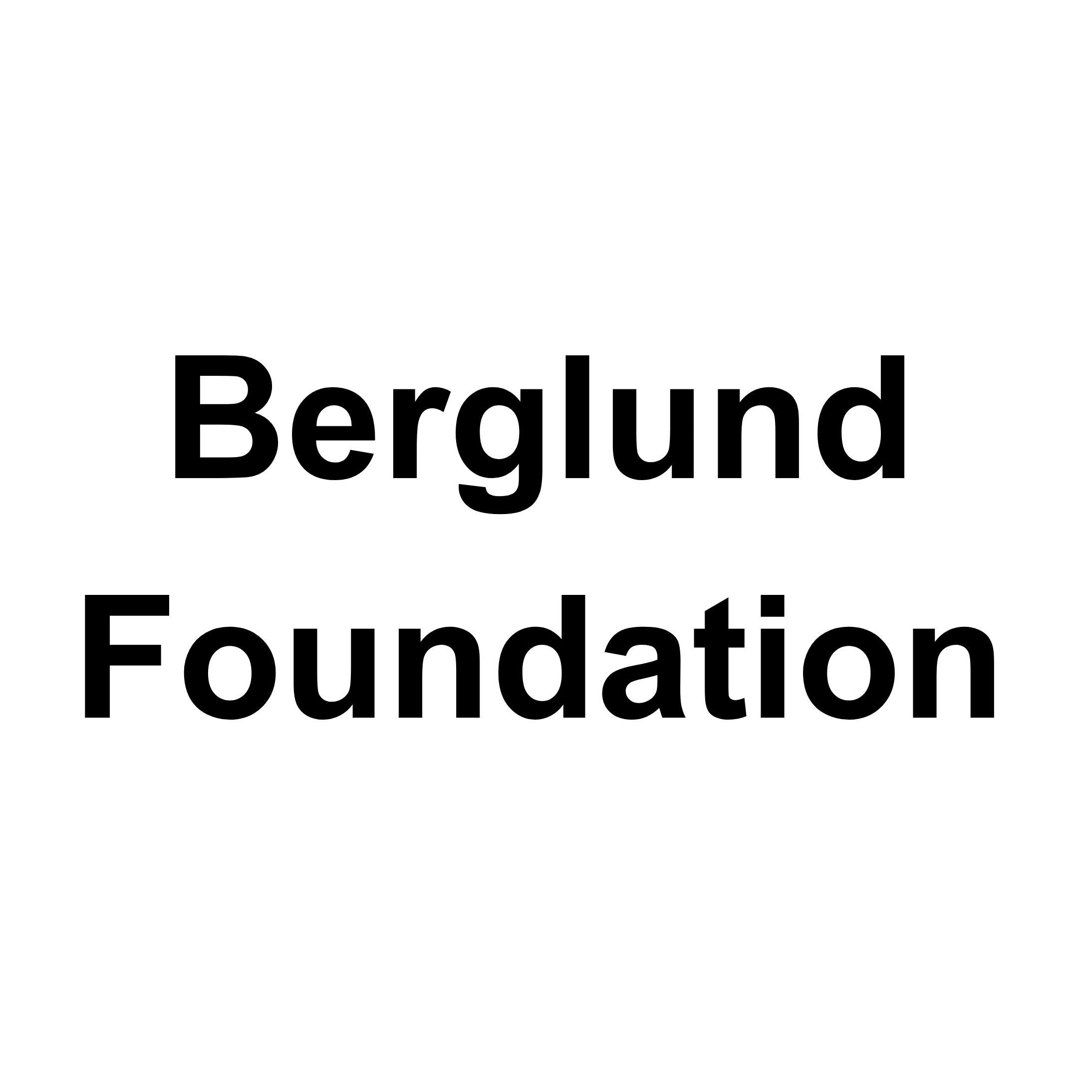 Text that reads 'Bergland Foundation' on a white background.