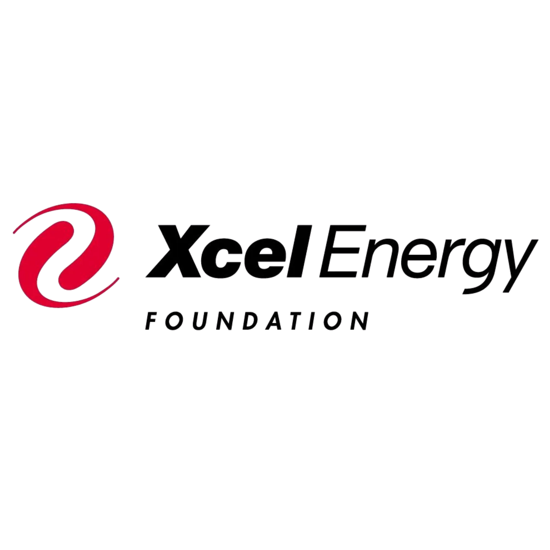 Xcel Energy Foundation logo with red circular symbol and black text on white background.