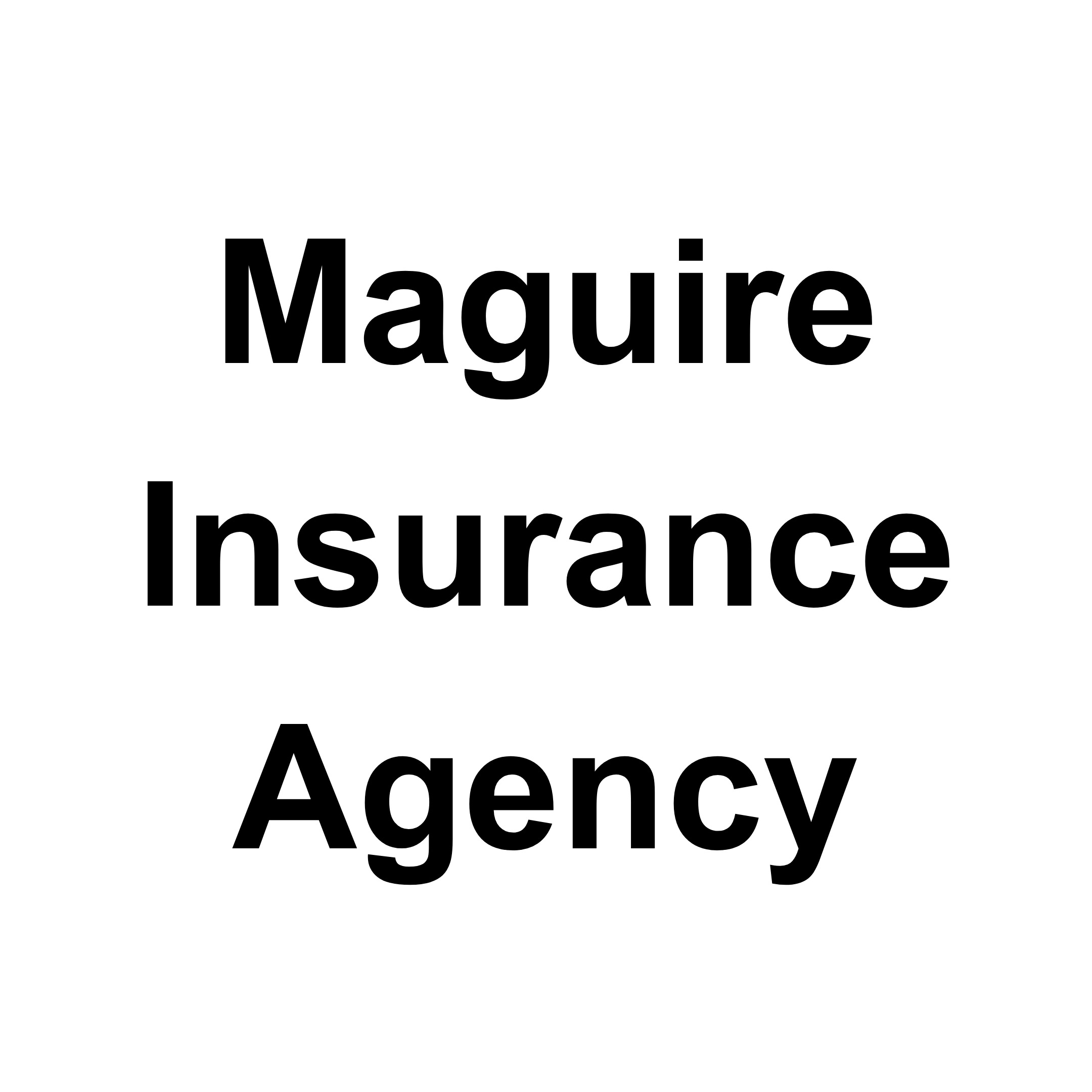 Text reading 'Maguire Insurance Agency' in black font on white background.