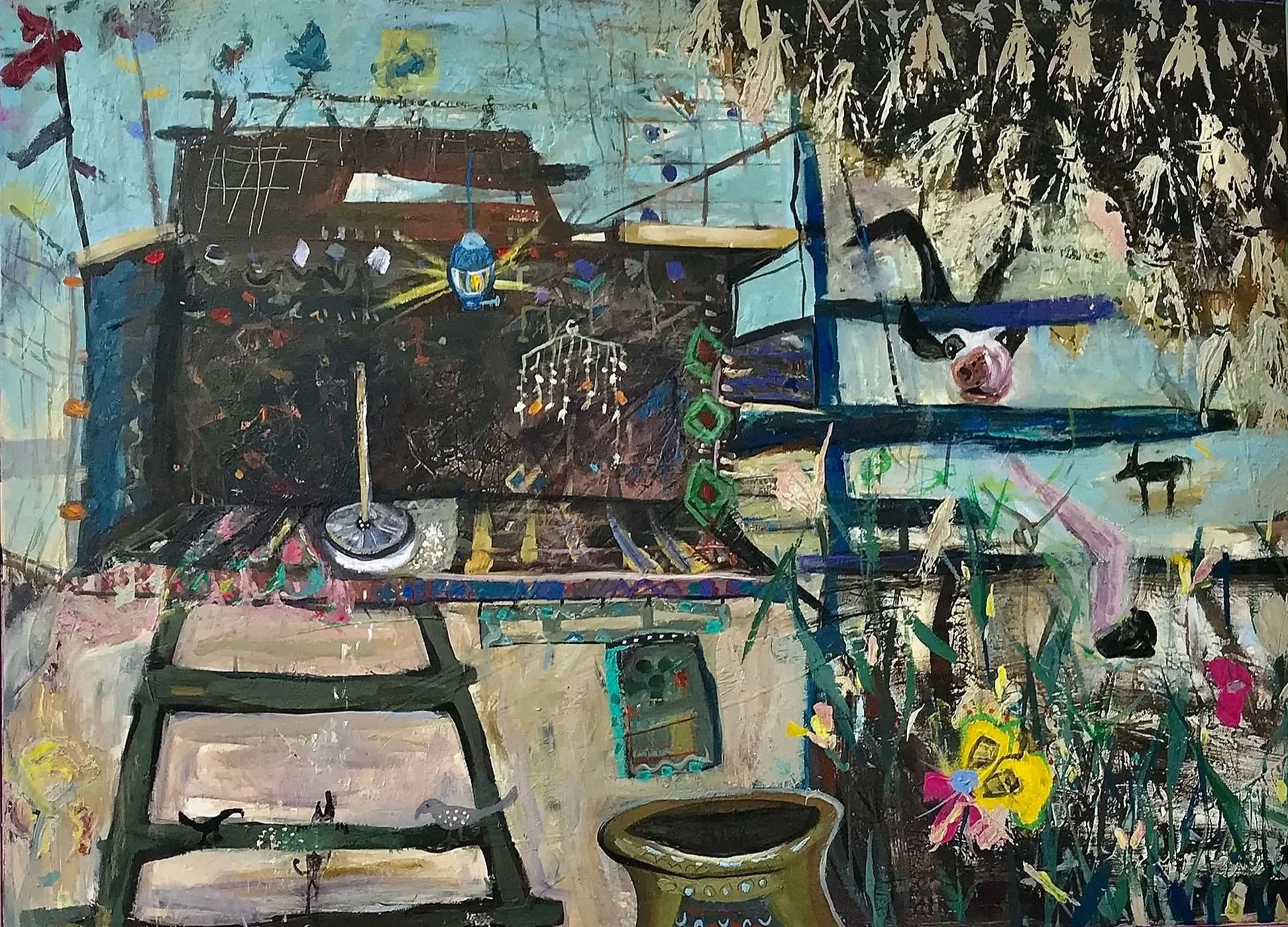 I ride with the storm; Acrylic on canvas; 36x 48 in