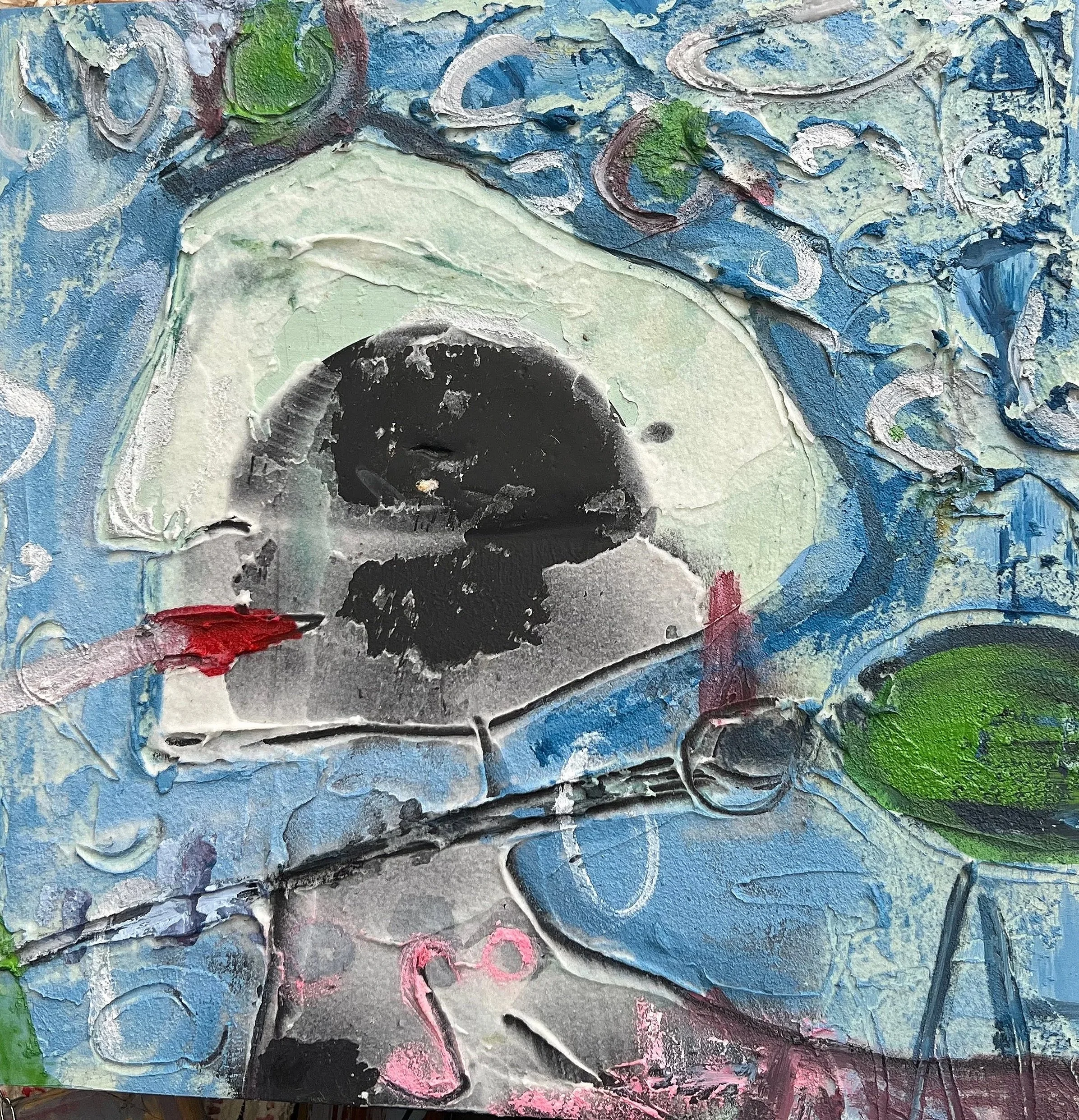 Wedding; Acrylic on wood; 12x12 in