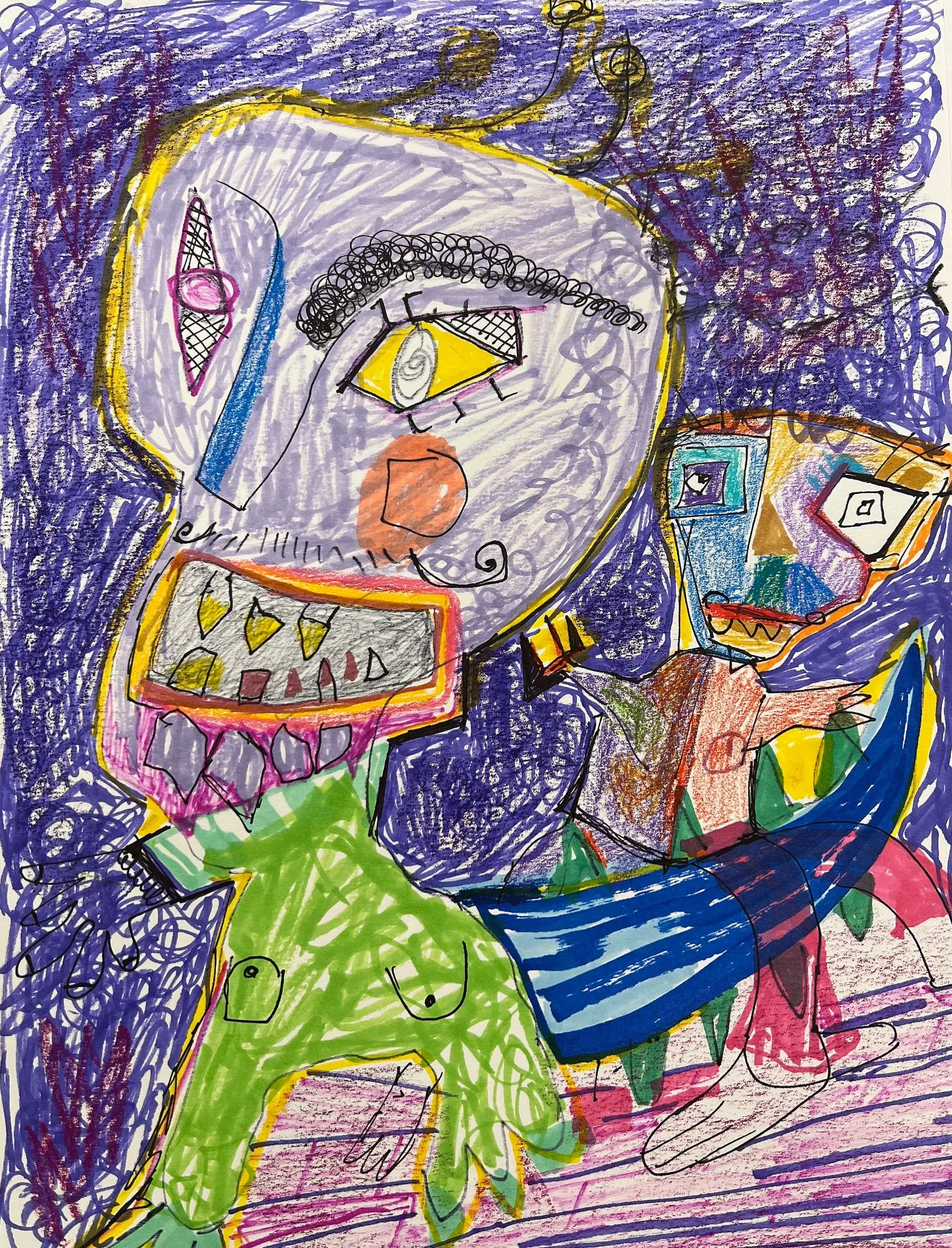 Just hungry! Color pencil on paper; 12x10 in