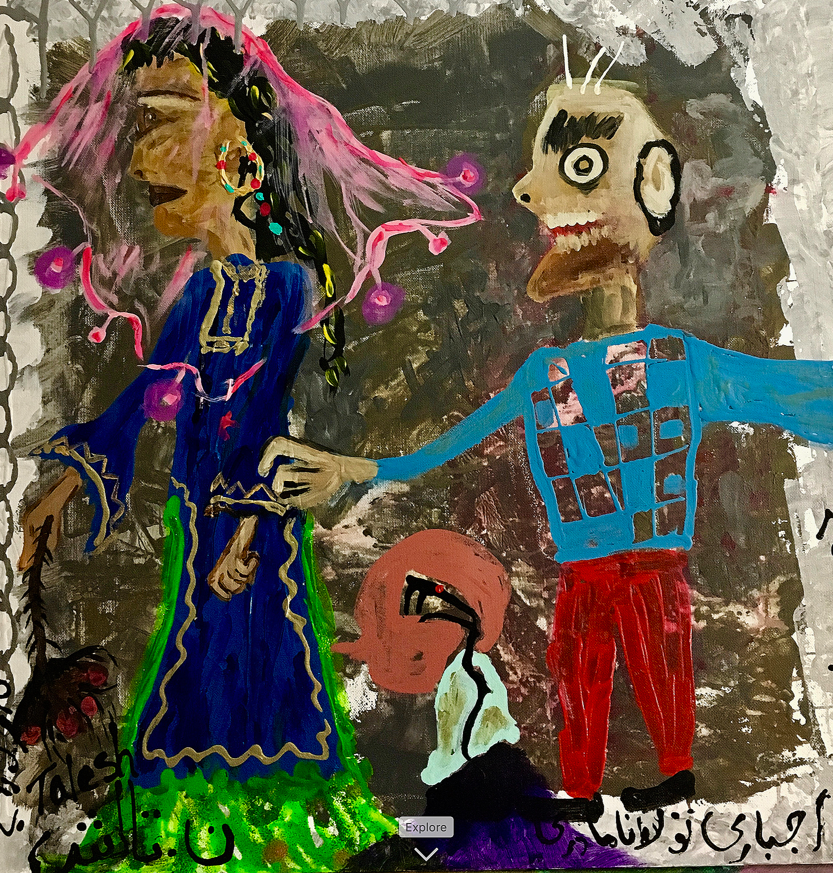 White rose; Acrylic on Canvas; 24x24 in